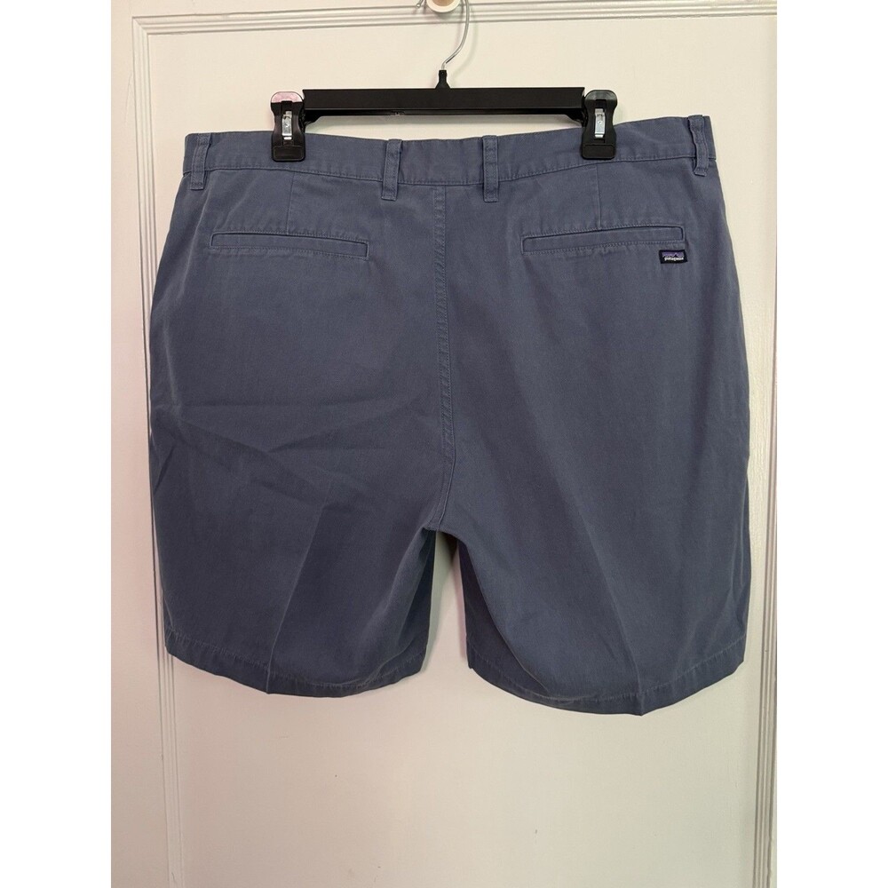 Patagonia All-Wear Shorts Mens 38 Blue Organic Cotton Chino Flat Front SP18